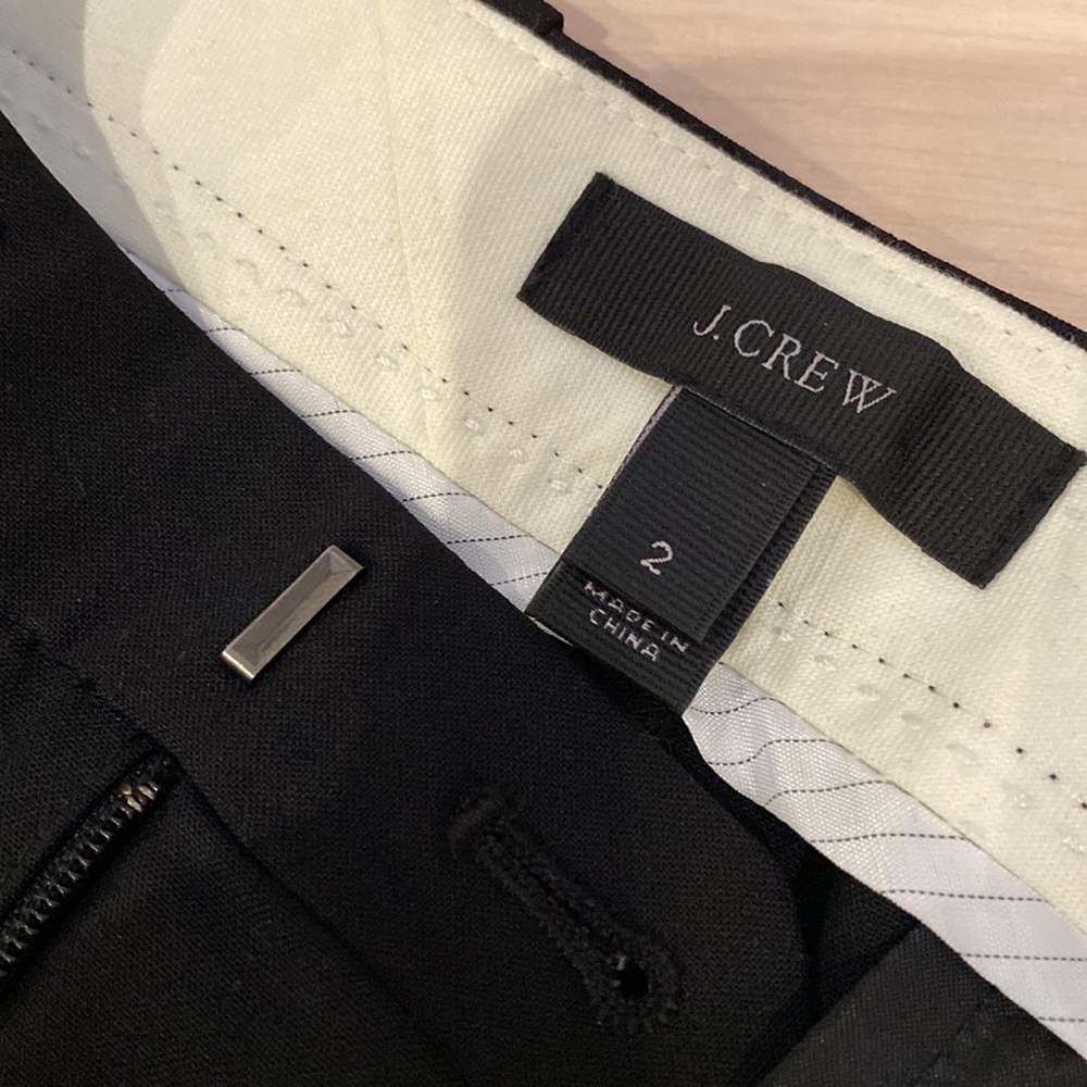 J.Crew Tollegno Italian thin wool stretch black dress pants - Picture 7 of 12